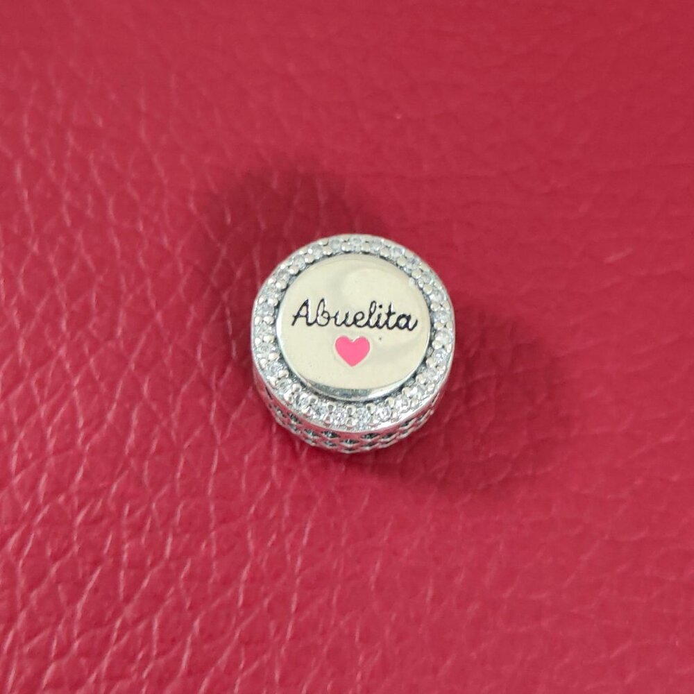 Pandora Love Abuelita Engravable Bead Charm Exclusive Pendant S925 Silver